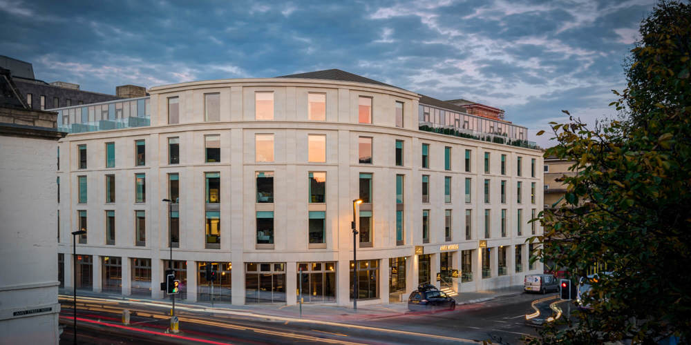 Apex City of Bath Hotel xterior of Apex City of Bath Hotel from the street