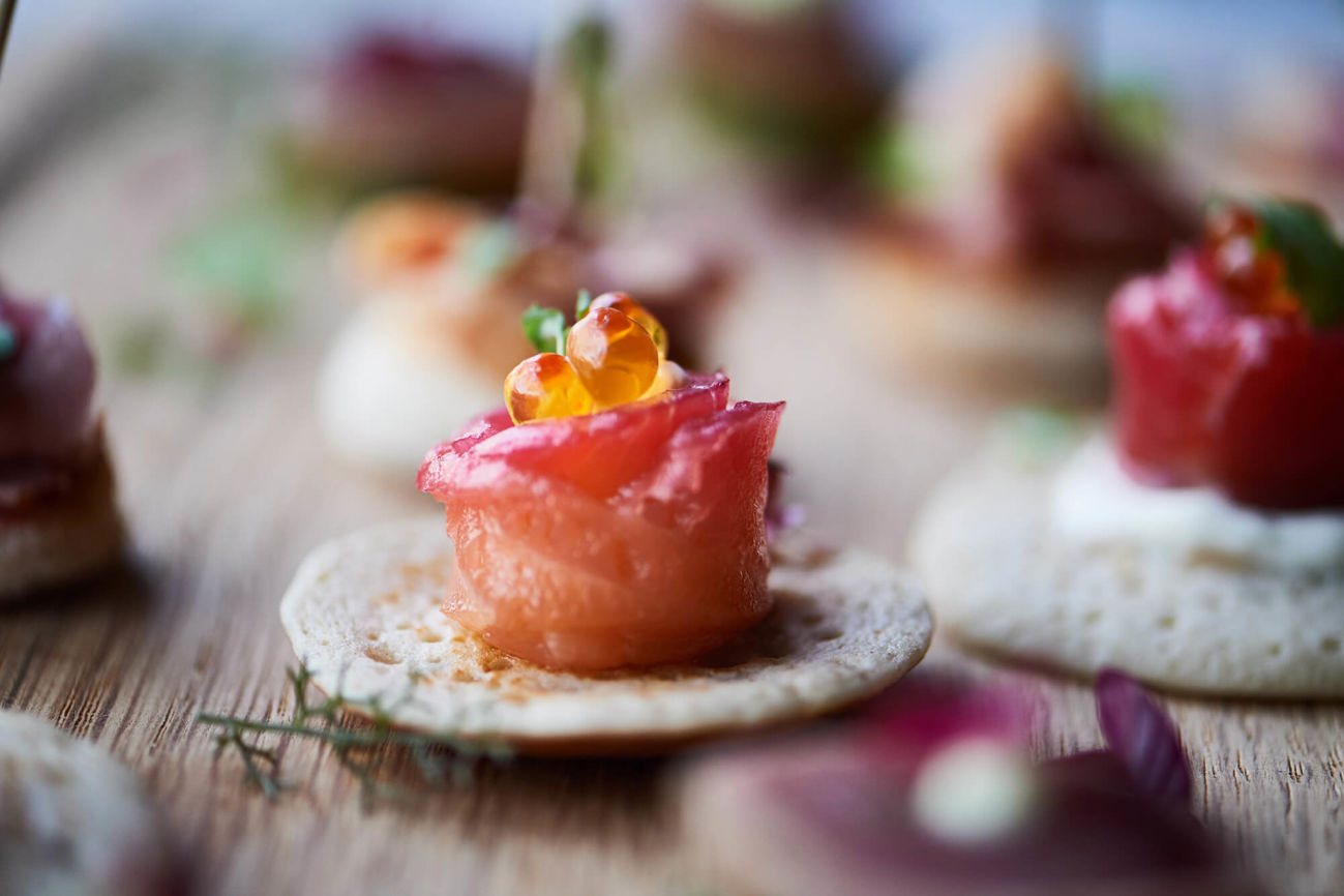 Small pink canape