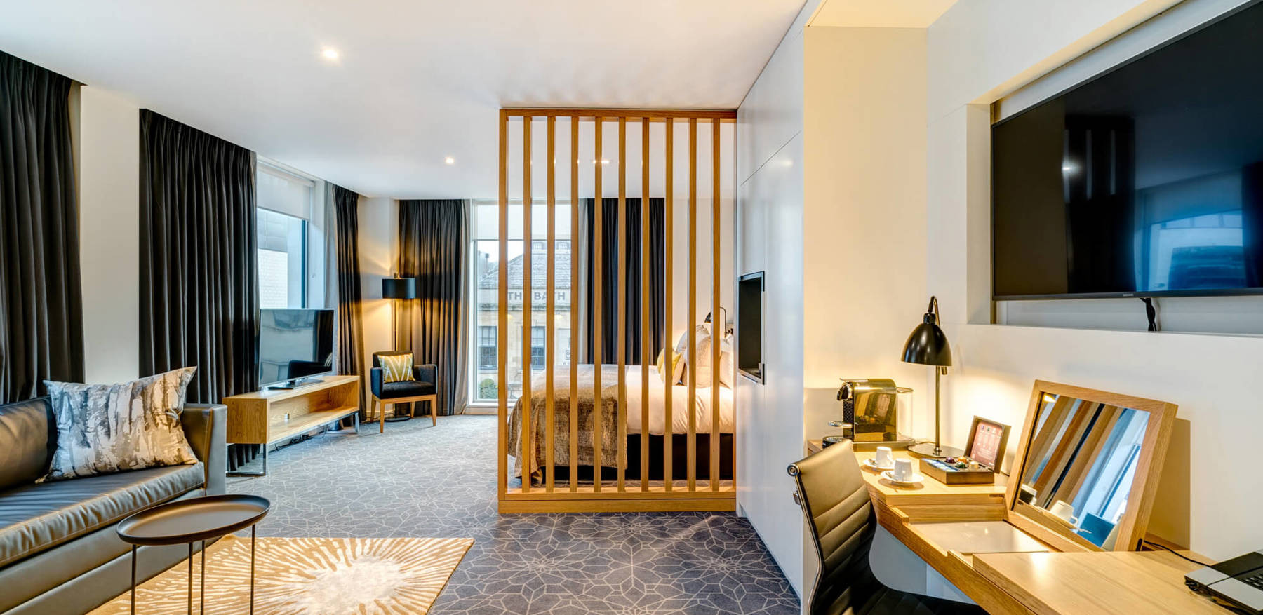 Deluxe Room at Apex City of Bath Hotel Deluxe Room with super king-size bed and living area