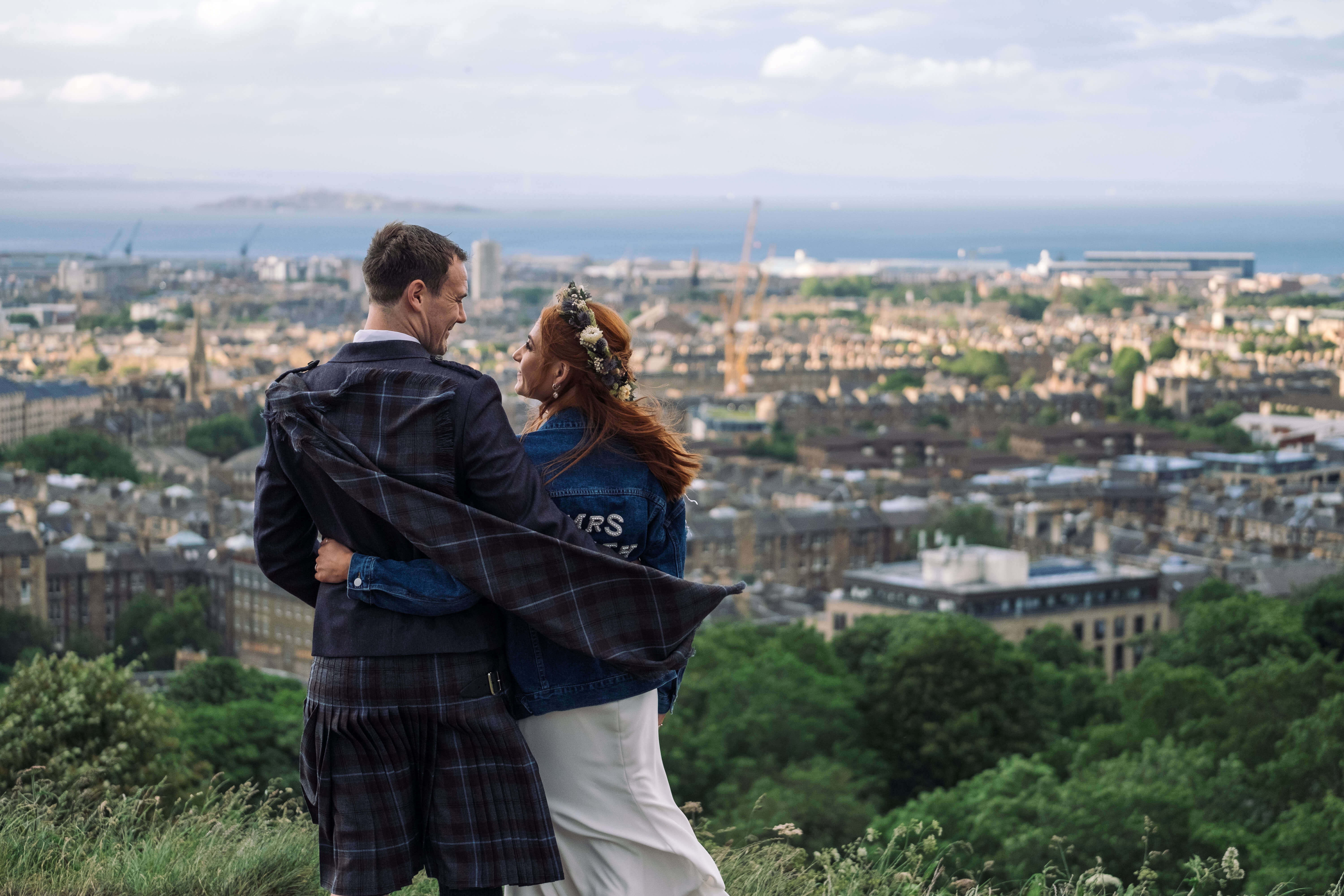 Couple Looking Over Calton Hill
