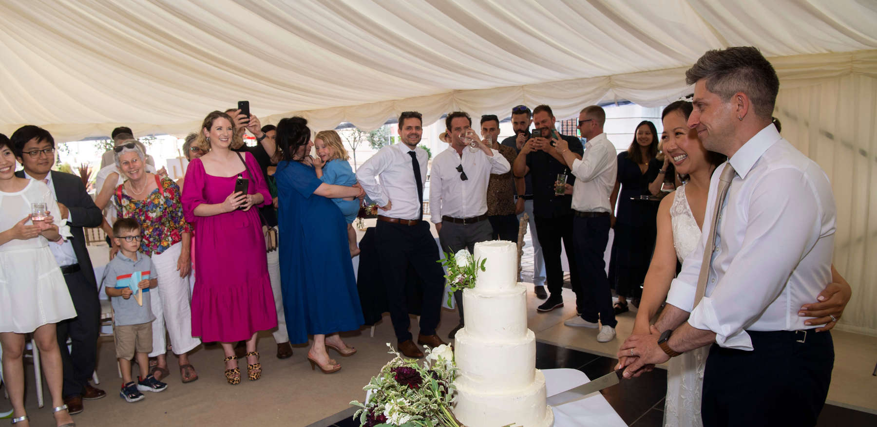 Cutting Wedding Cake Cutting Wedding Cake