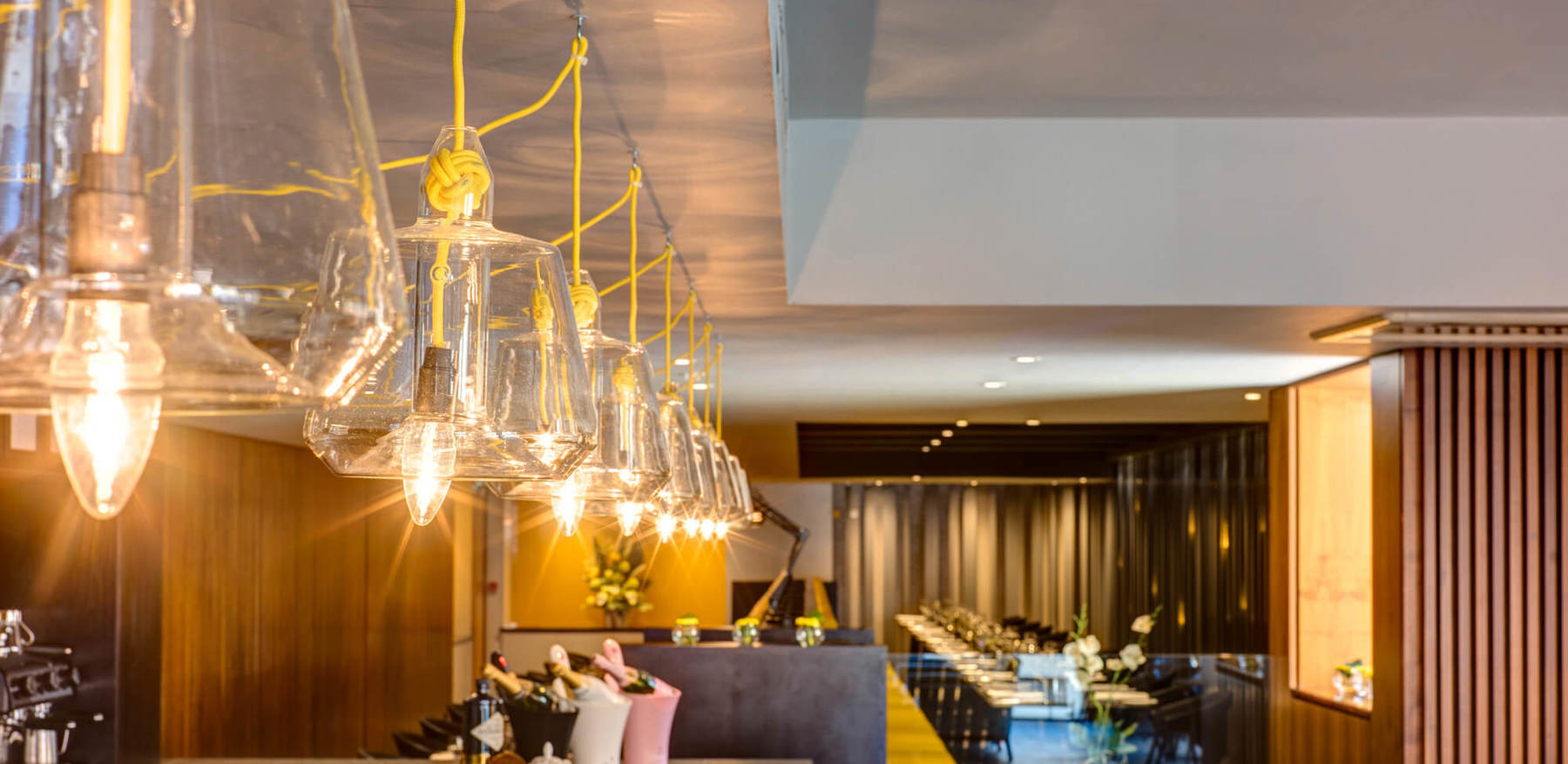 Agua Bar lights at Apex City of Edinburgh Hotel places to stay in edinburgh