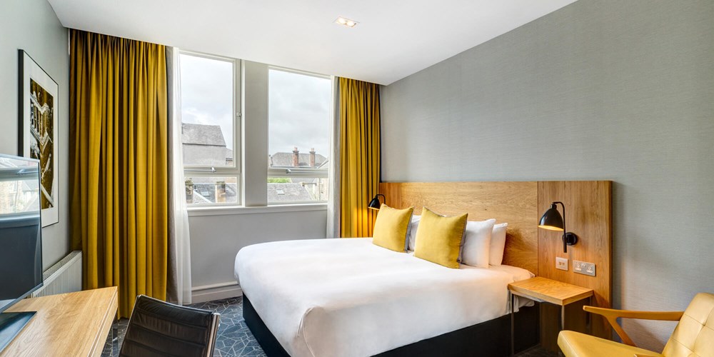 City Room with queen-size bed at Apex Grassmarket Hotel