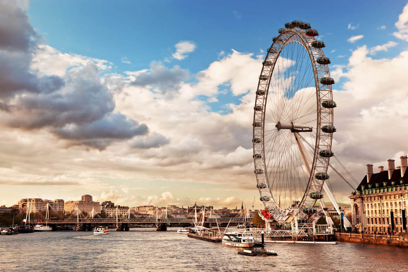 The London Eye London Eye and River Thames