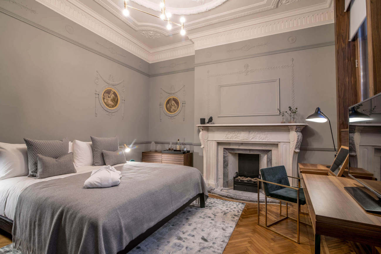 Hotel Suite Grey and White Interiors Hotel Suite Grey and White Interiors