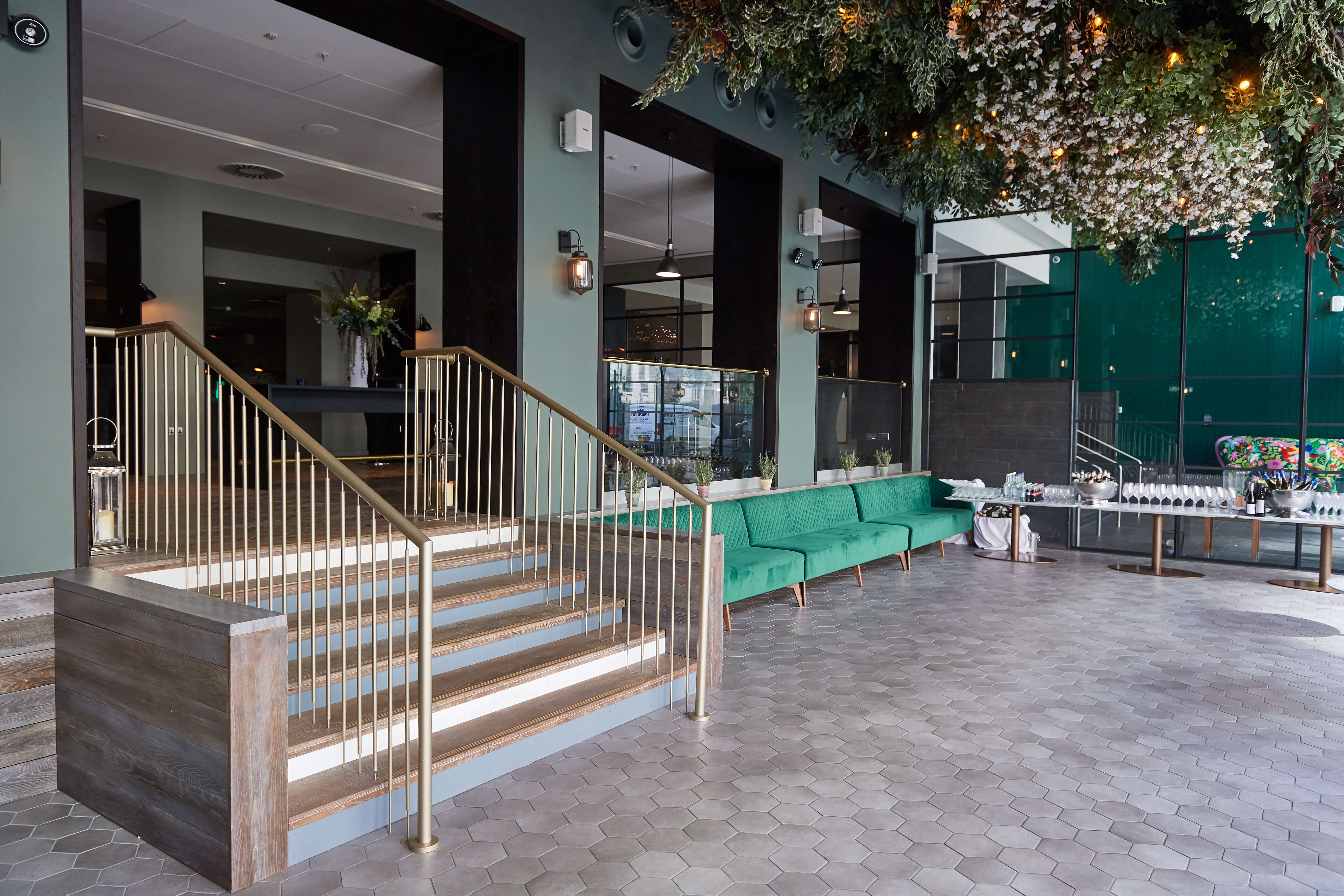 Entrance To Restaurant With Decorative Roof
