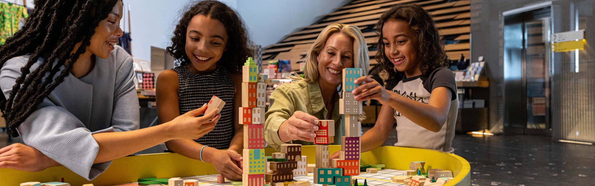 kids playing with blocks