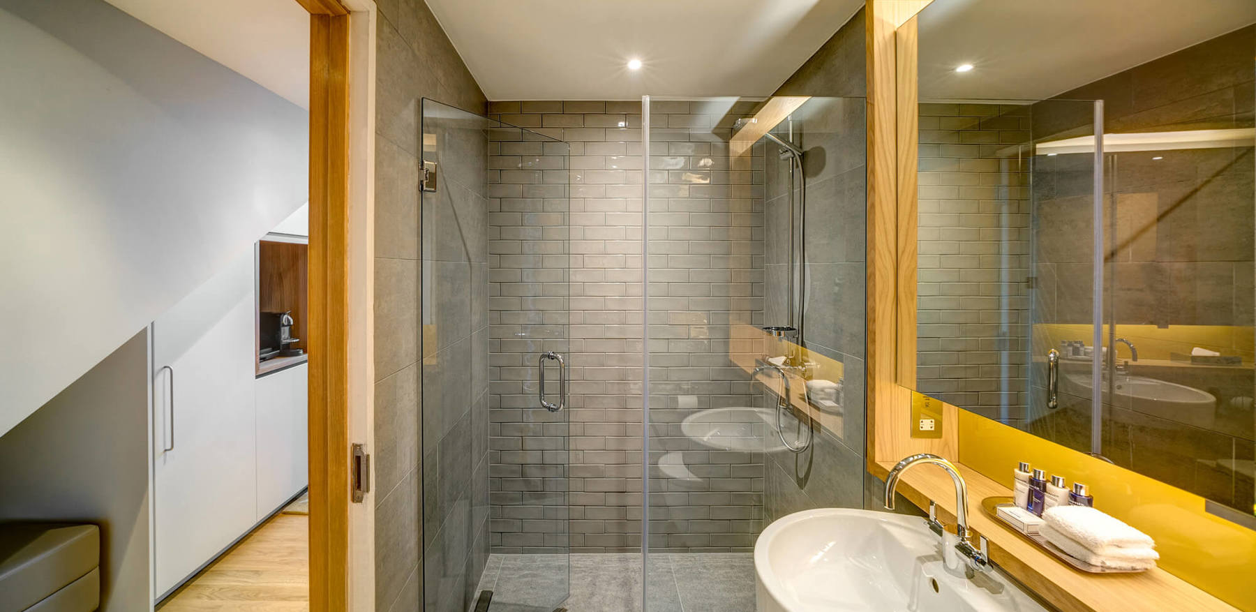 Duplex Suite bathroom with walk-in shower