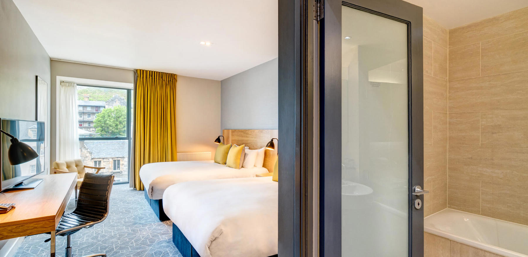 Family Room with two queen-size beds at Apex Grassmarket Hotel