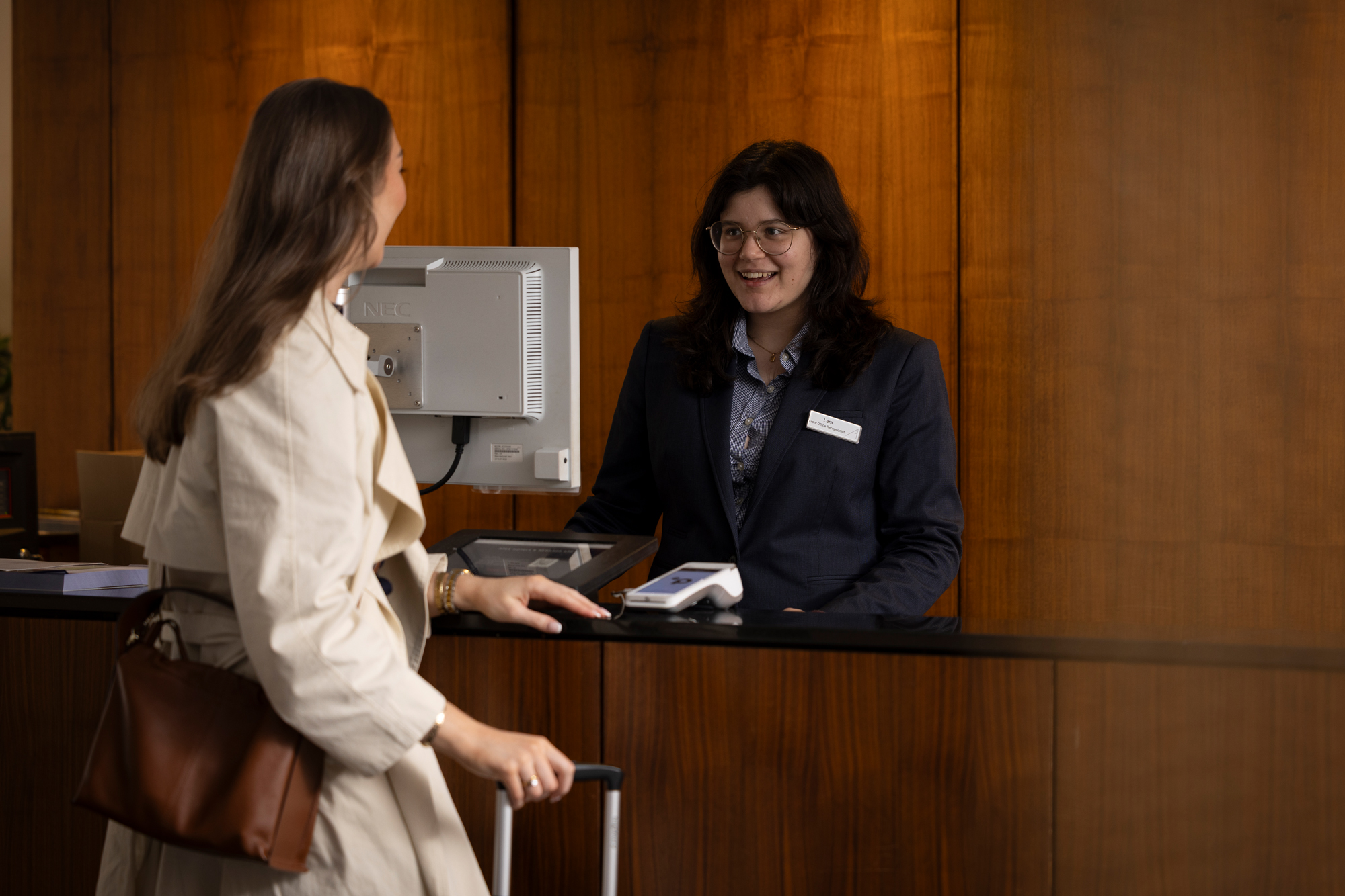 reception at apex grassmarket hotel