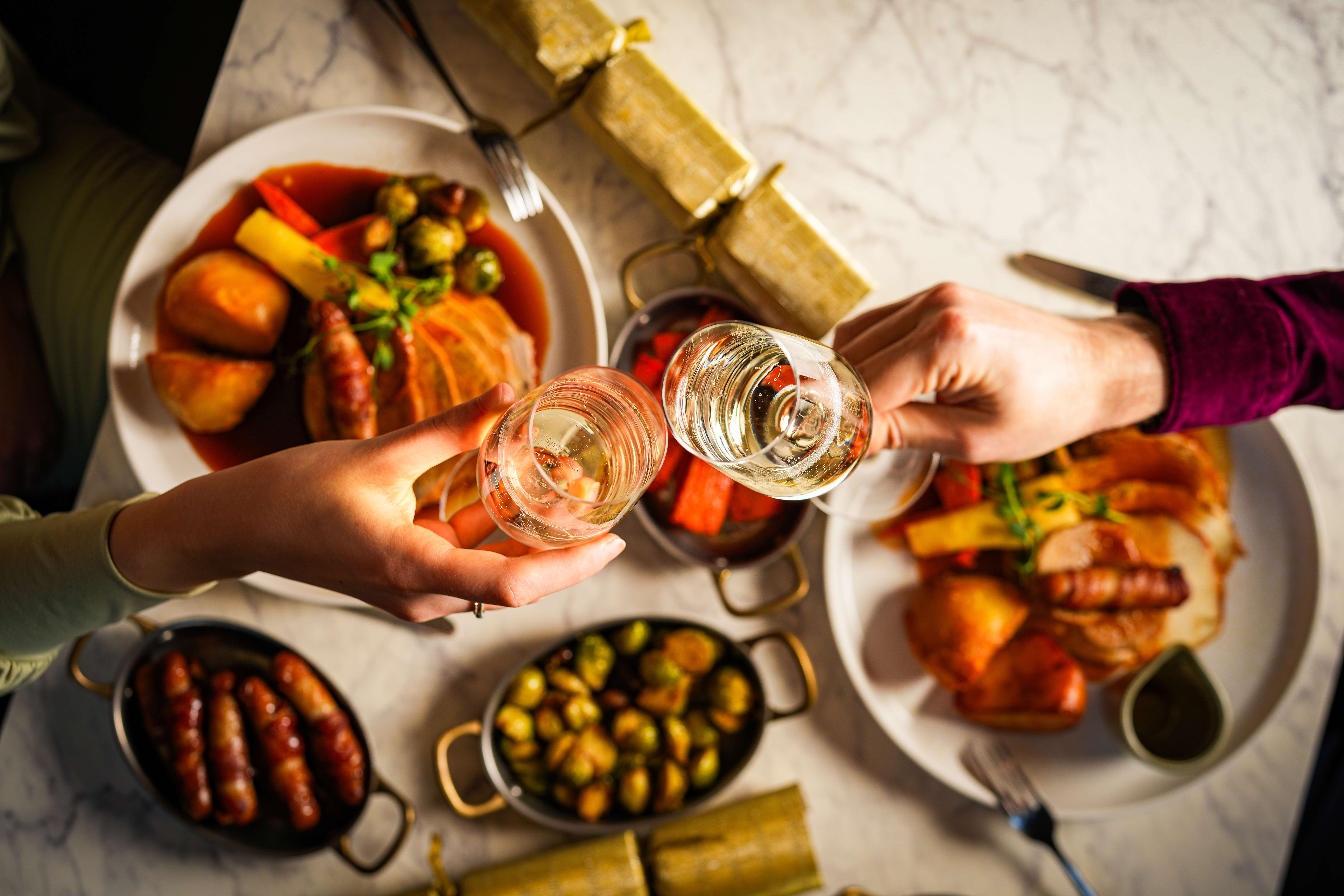 family dining on christmas at liberte 