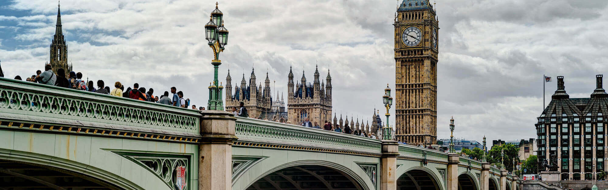 Big Ben and Westminster Bridge in London during the day
