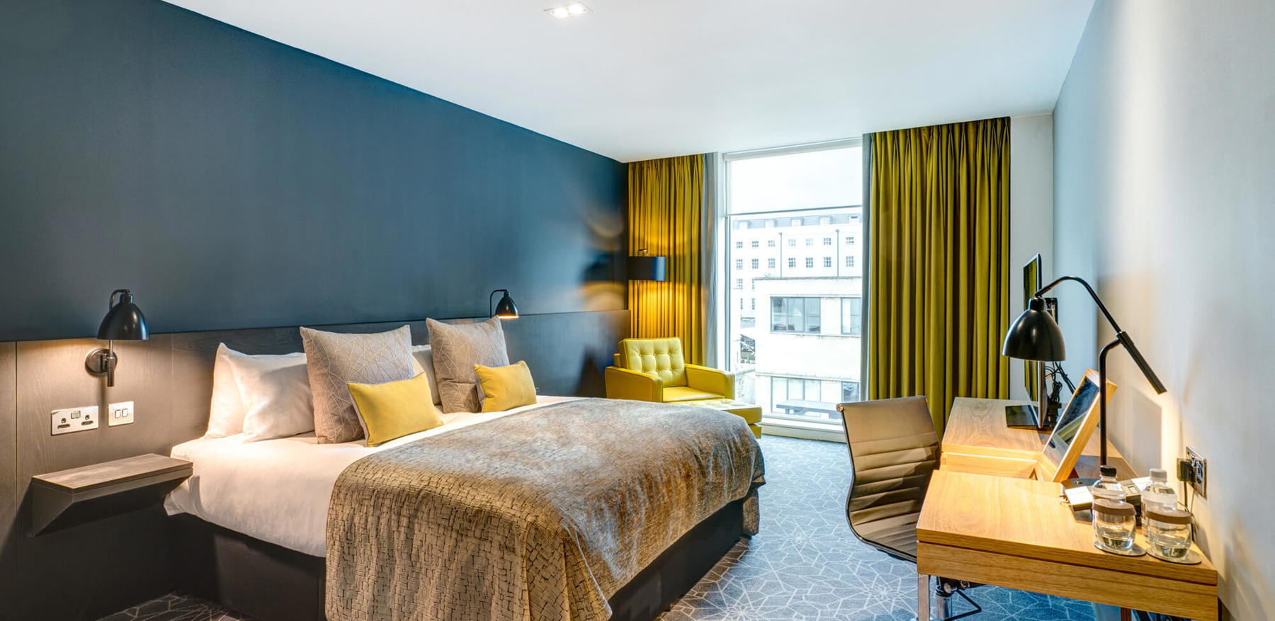 Superior Room at Apex City of Bath Hotel Superior Room with super king-size bed and TV on desk