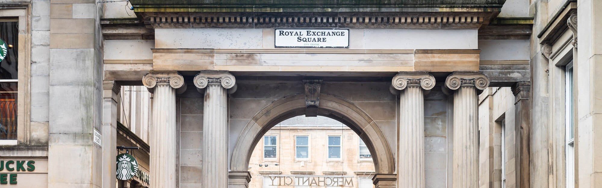 Royal Exchange Square archway in Glasgow