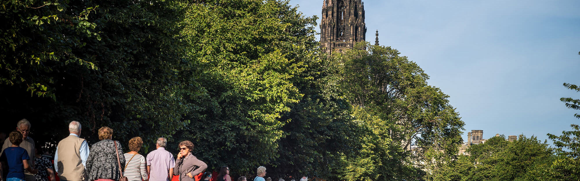 East Princes Street Gardens in Edinburgh East Princes Street Gardens in Edinburgh in summer