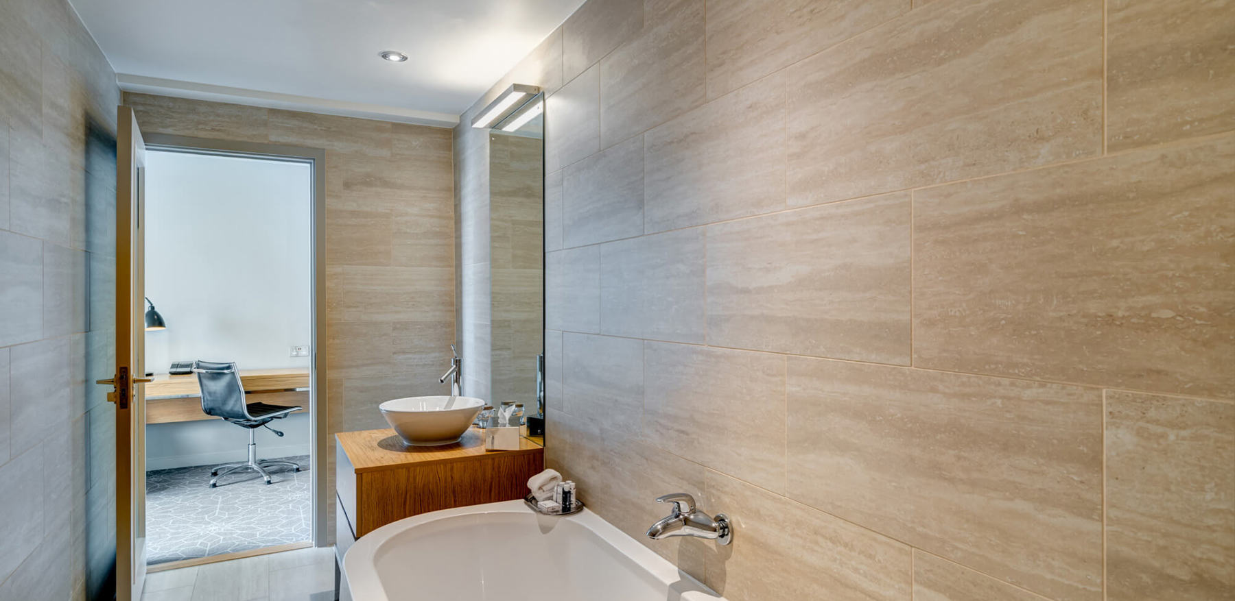 Junior Suite bathroom at Apex City Quay Hotel & Spa Junior Suite bath tub in bathroom