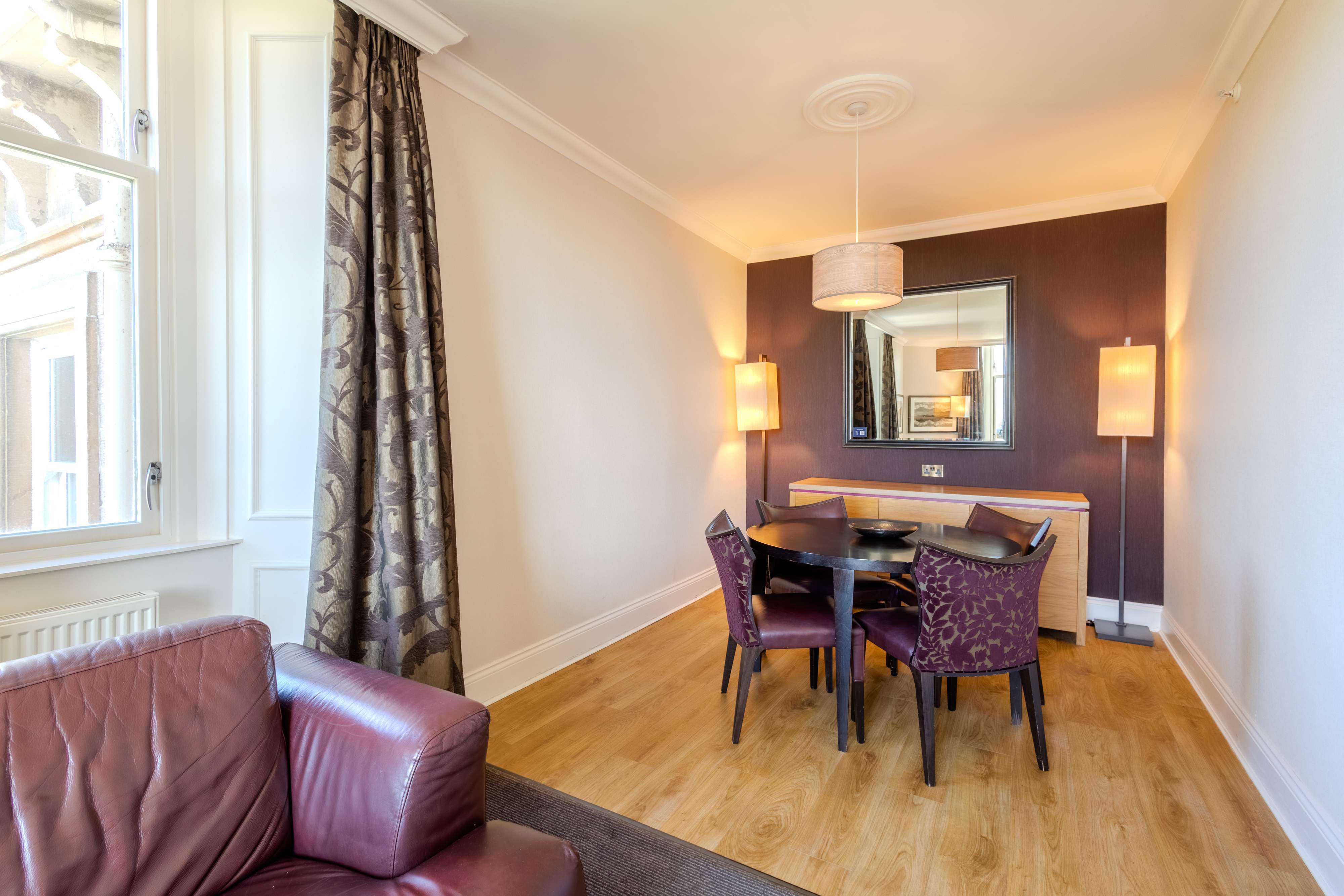 superior suite dining area at apex dunblane hyrdo hotel
