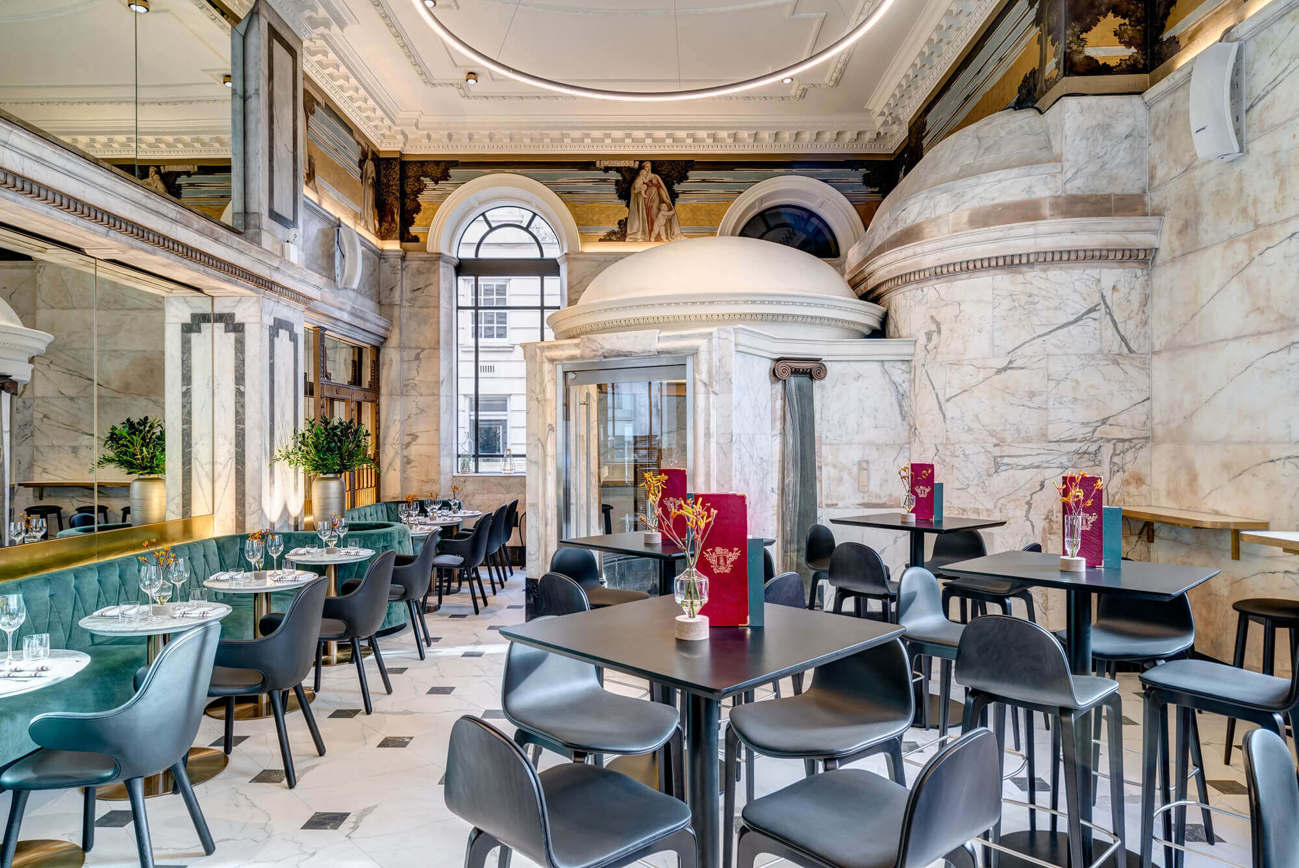 Lazy Ballerinas wine bar Lazy Ballerinas wine bar with marble decor and velvet seating areas