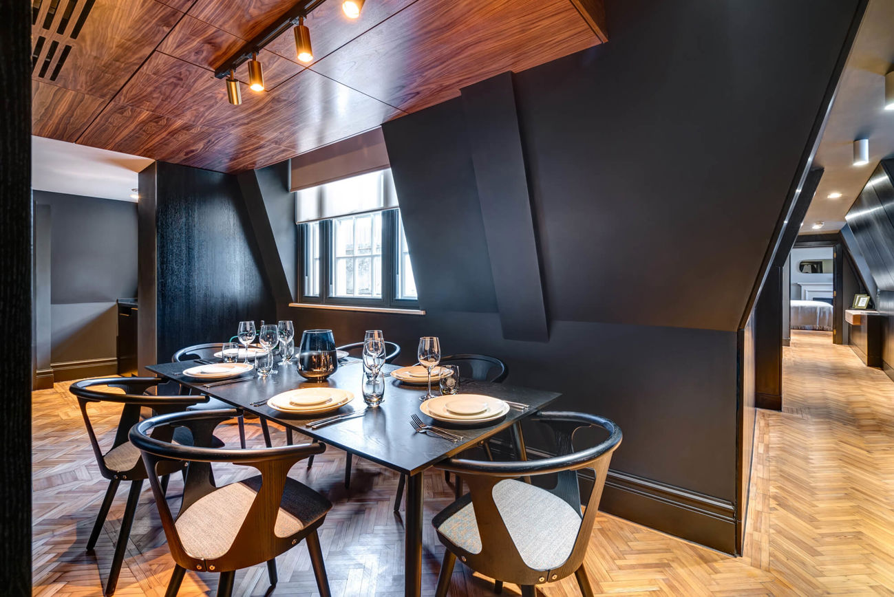 Dining Room in the Grand Suite at Apex Temple Court Hotel
