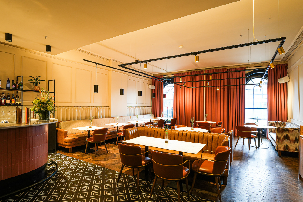 tables at liberte cafe bar and brasserie edinburgh