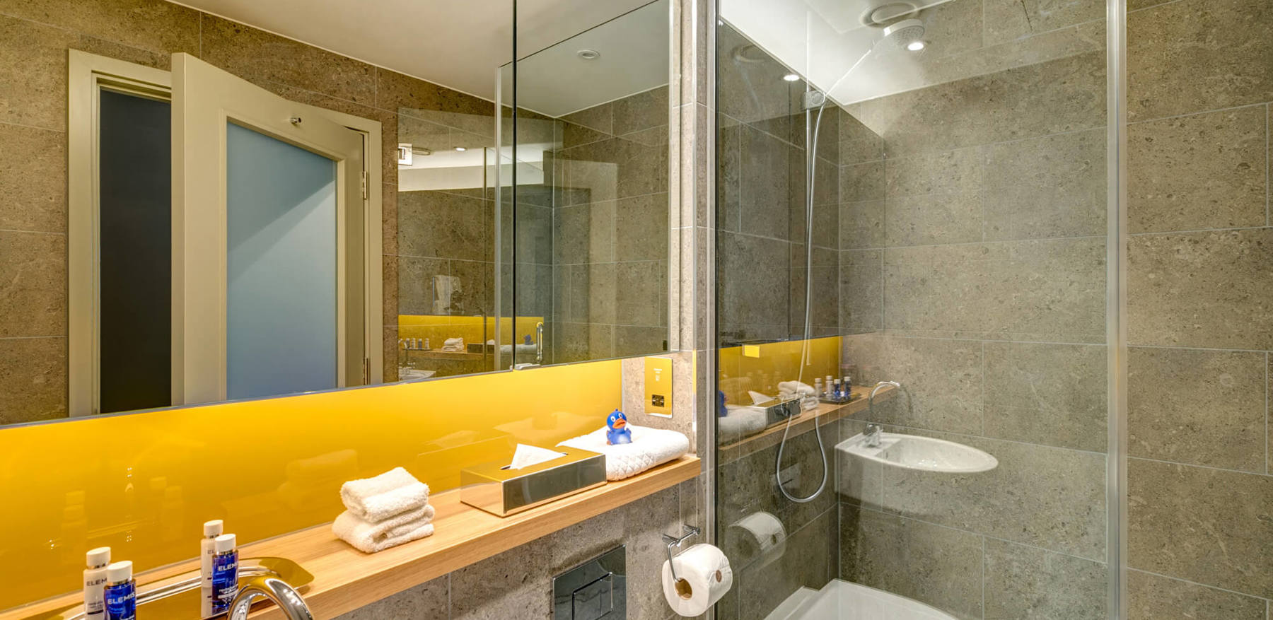 Superior Room bathroom at Apex City of Bath Hotel Superior Room bathroom with walk-in shower