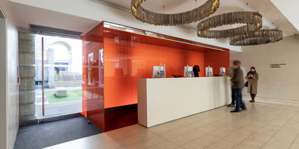 Reception at Apex Temple Court Hotel Reception at Apex Temple Court Hotel